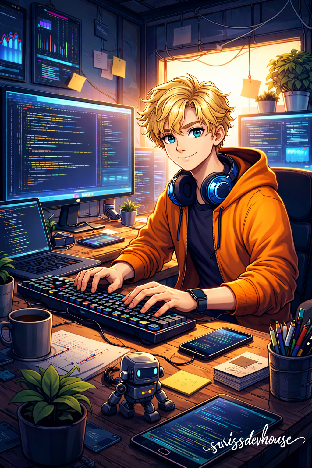 SwissDevHouse developer illustration